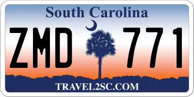 SC license plate ZMD771