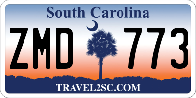 SC license plate ZMD773