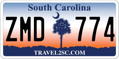 SC license plate ZMD774
