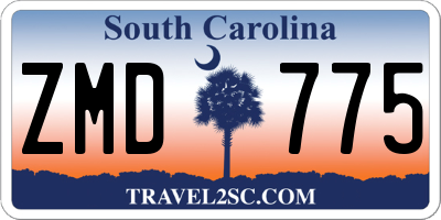 SC license plate ZMD775