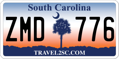 SC license plate ZMD776