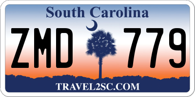 SC license plate ZMD779