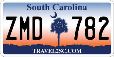 SC license plate ZMD782