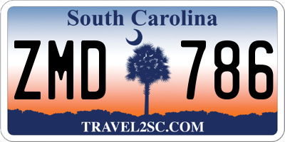 SC license plate ZMD786