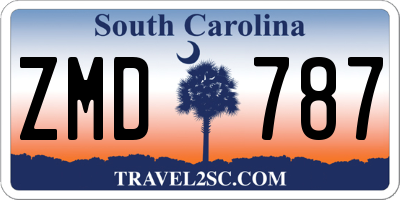 SC license plate ZMD787