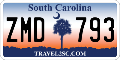 SC license plate ZMD793