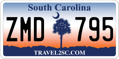 SC license plate ZMD795