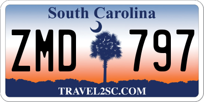 SC license plate ZMD797
