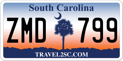 SC license plate ZMD799