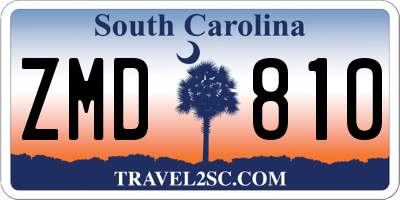 SC license plate ZMD810