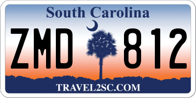 SC license plate ZMD812