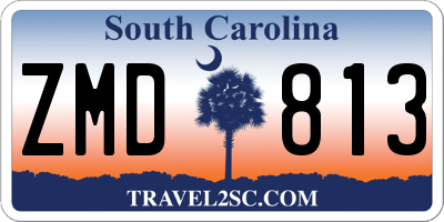 SC license plate ZMD813