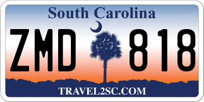 SC license plate ZMD818