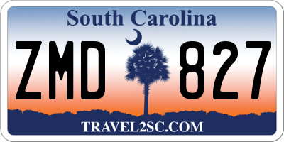 SC license plate ZMD827