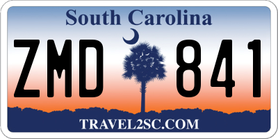 SC license plate ZMD841
