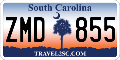 SC license plate ZMD855
