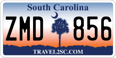 SC license plate ZMD856