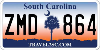 SC license plate ZMD864