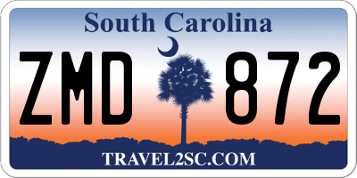 SC license plate ZMD872