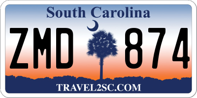 SC license plate ZMD874