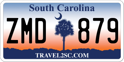 SC license plate ZMD879