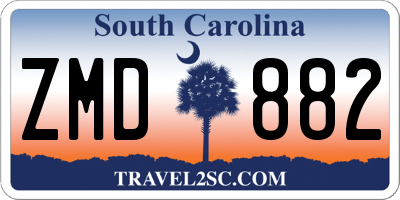 SC license plate ZMD882