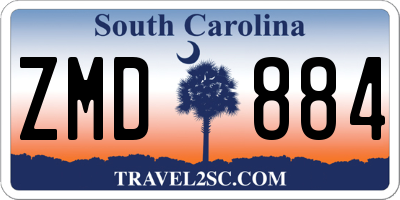 SC license plate ZMD884