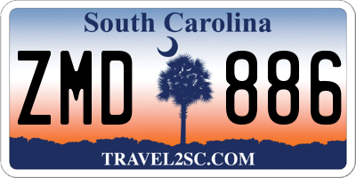 SC license plate ZMD886