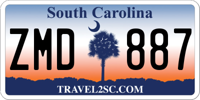 SC license plate ZMD887