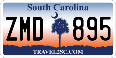 SC license plate ZMD895