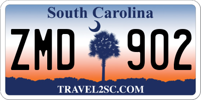 SC license plate ZMD902