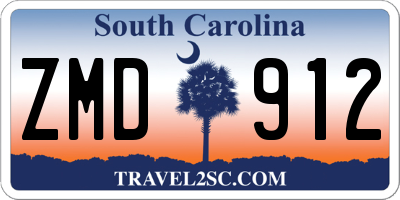 SC license plate ZMD912