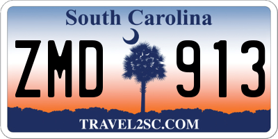 SC license plate ZMD913