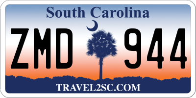 SC license plate ZMD944