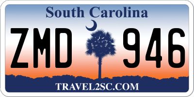 SC license plate ZMD946