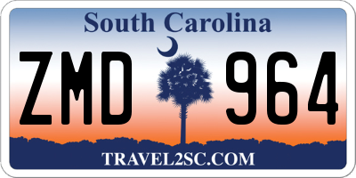 SC license plate ZMD964