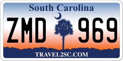 SC license plate ZMD969