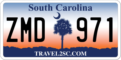 SC license plate ZMD971