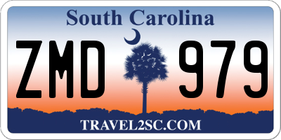 SC license plate ZMD979