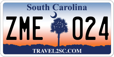 SC license plate ZME024