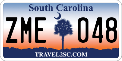 SC license plate ZME048