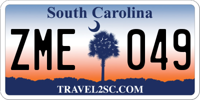 SC license plate ZME049