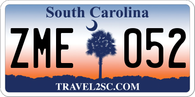 SC license plate ZME052