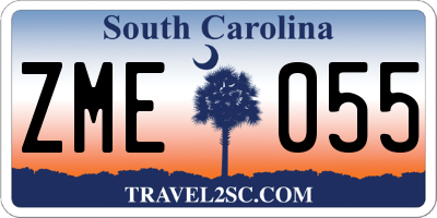 SC license plate ZME055