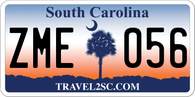 SC license plate ZME056