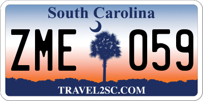 SC license plate ZME059