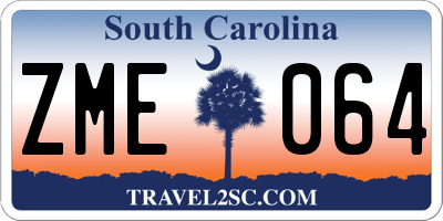 SC license plate ZME064