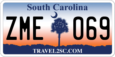 SC license plate ZME069