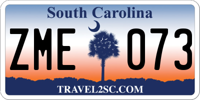 SC license plate ZME073