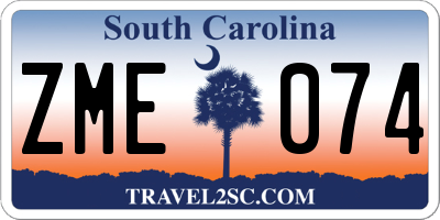 SC license plate ZME074